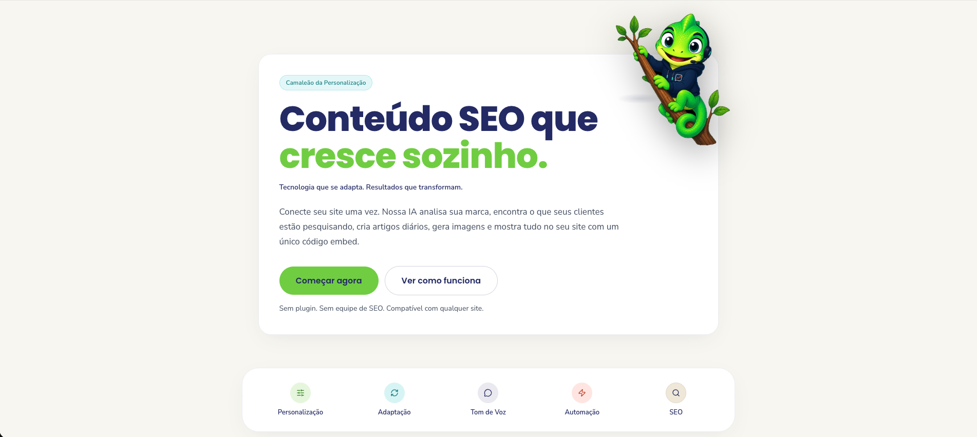 Tela do projeto Zeelon